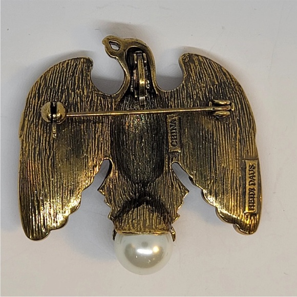 Vintage Heidi Daus Multicolor Eagle Brooch - Picture 2 of 5